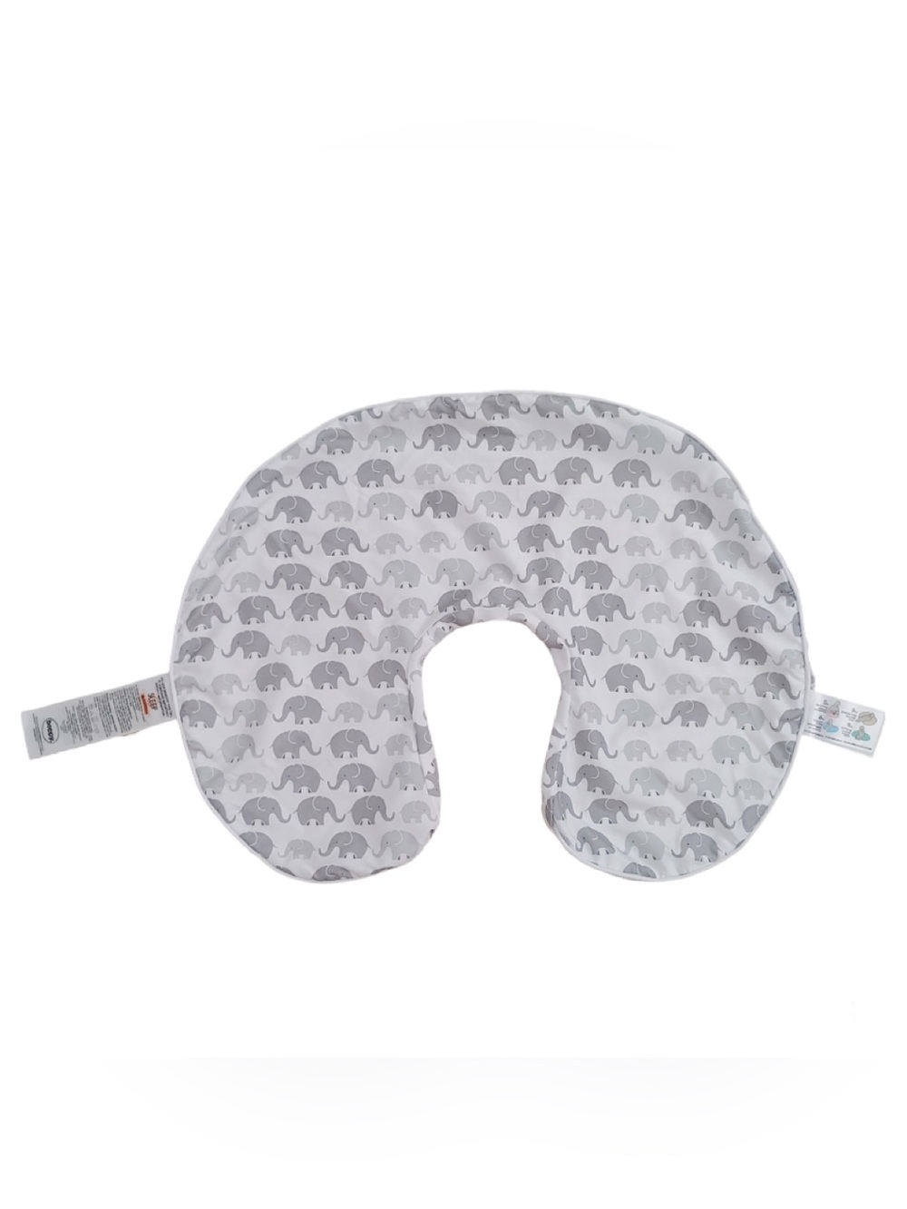 Boppy Nursing Pillow Grey Slipcover Elephant Gingham Reversible